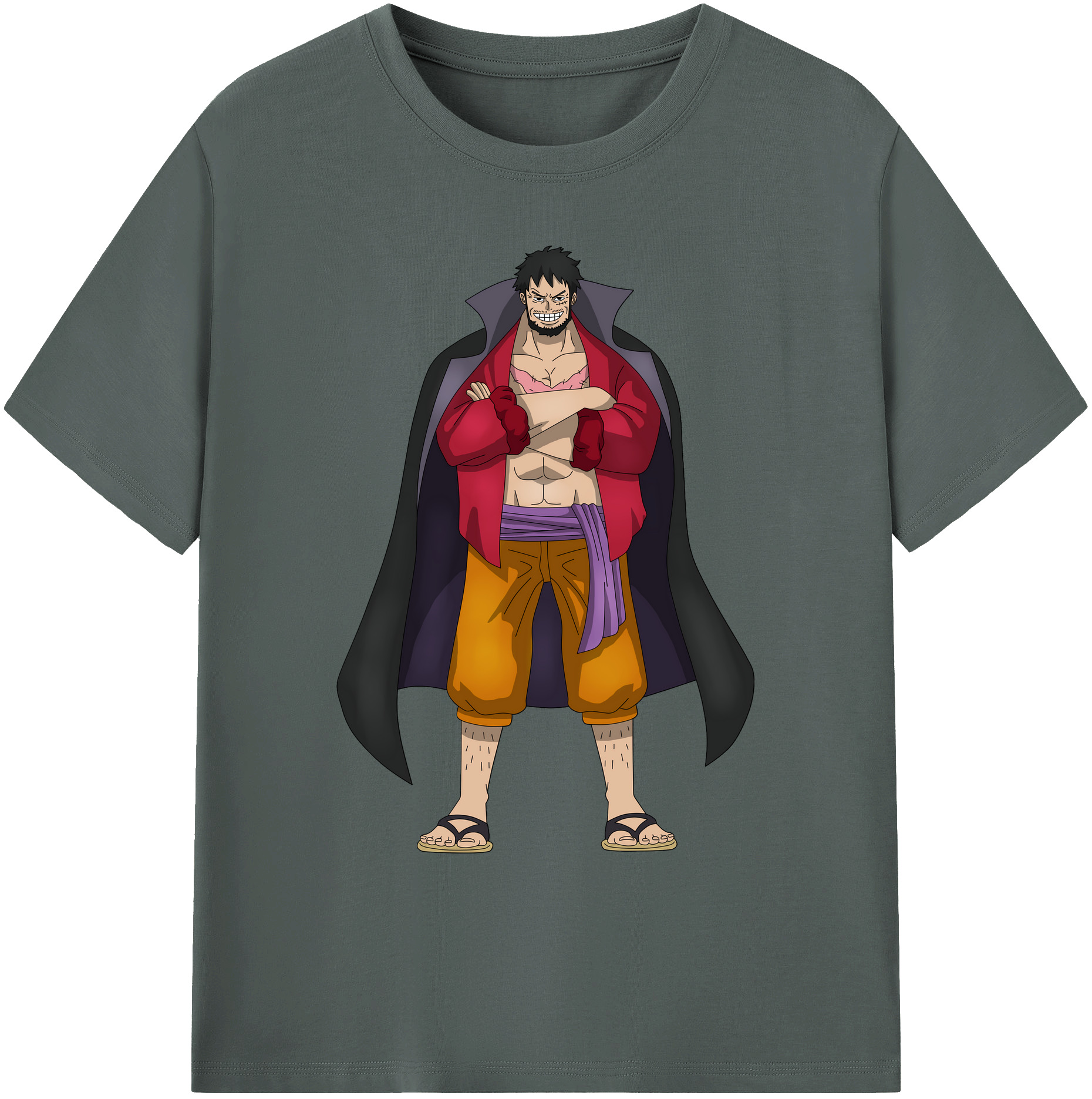 ワンピース モンキー・D・ルフィ ONE PIECE Monkey D. Luffy 綿100％ メンズ半袖Tシャツ｜肌触りやわらか＆通気性